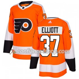 Adidas Maillot de Hockey Philadelphia Flyers Brian Elliott 37 2017-2018 Orange Authentic - Homme